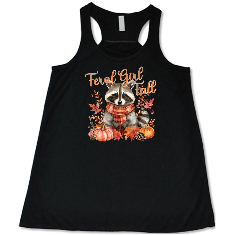 Feral Girl Fall Raccoon Shirt