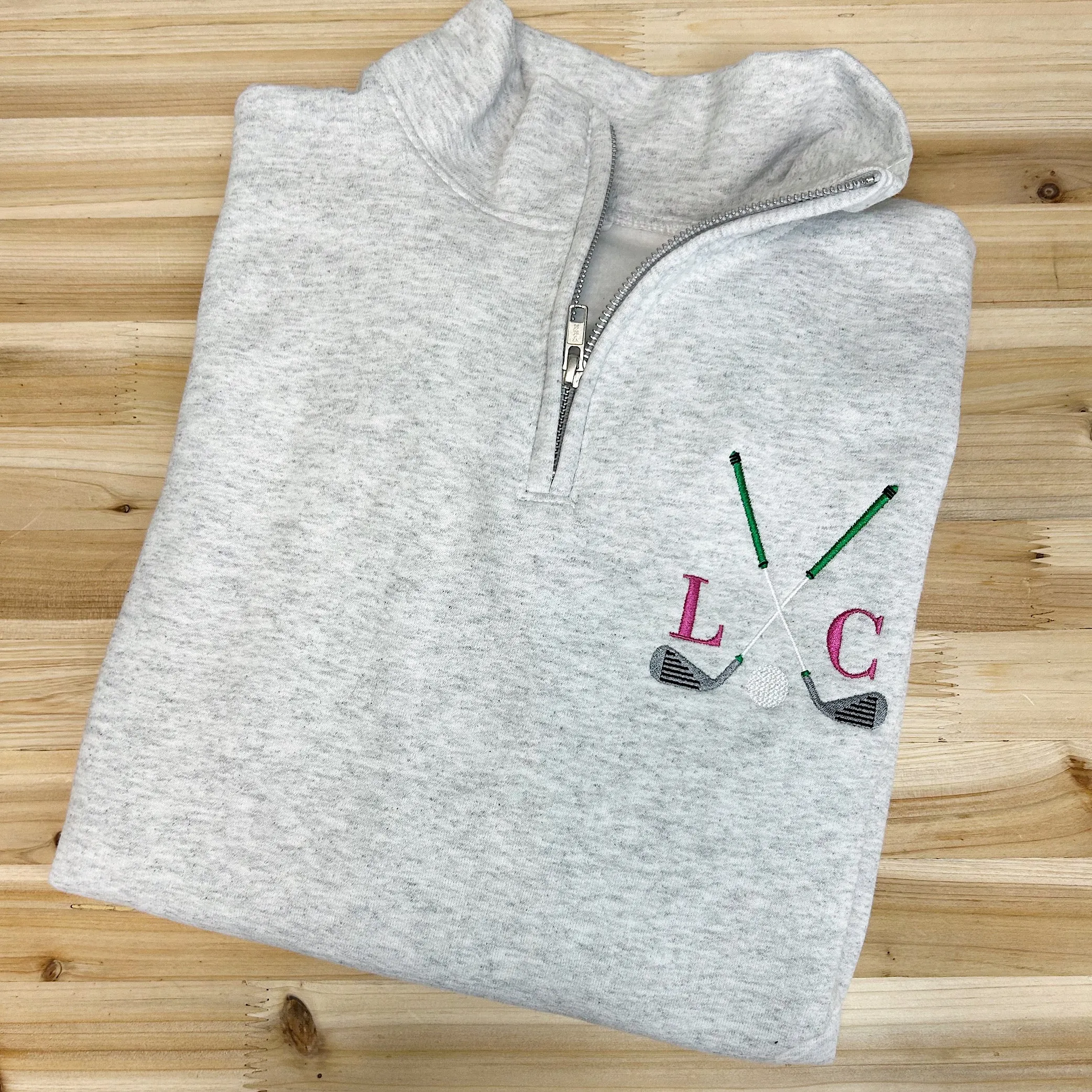 Golf Personalized Quarter Zip Pullover Sweatshirt