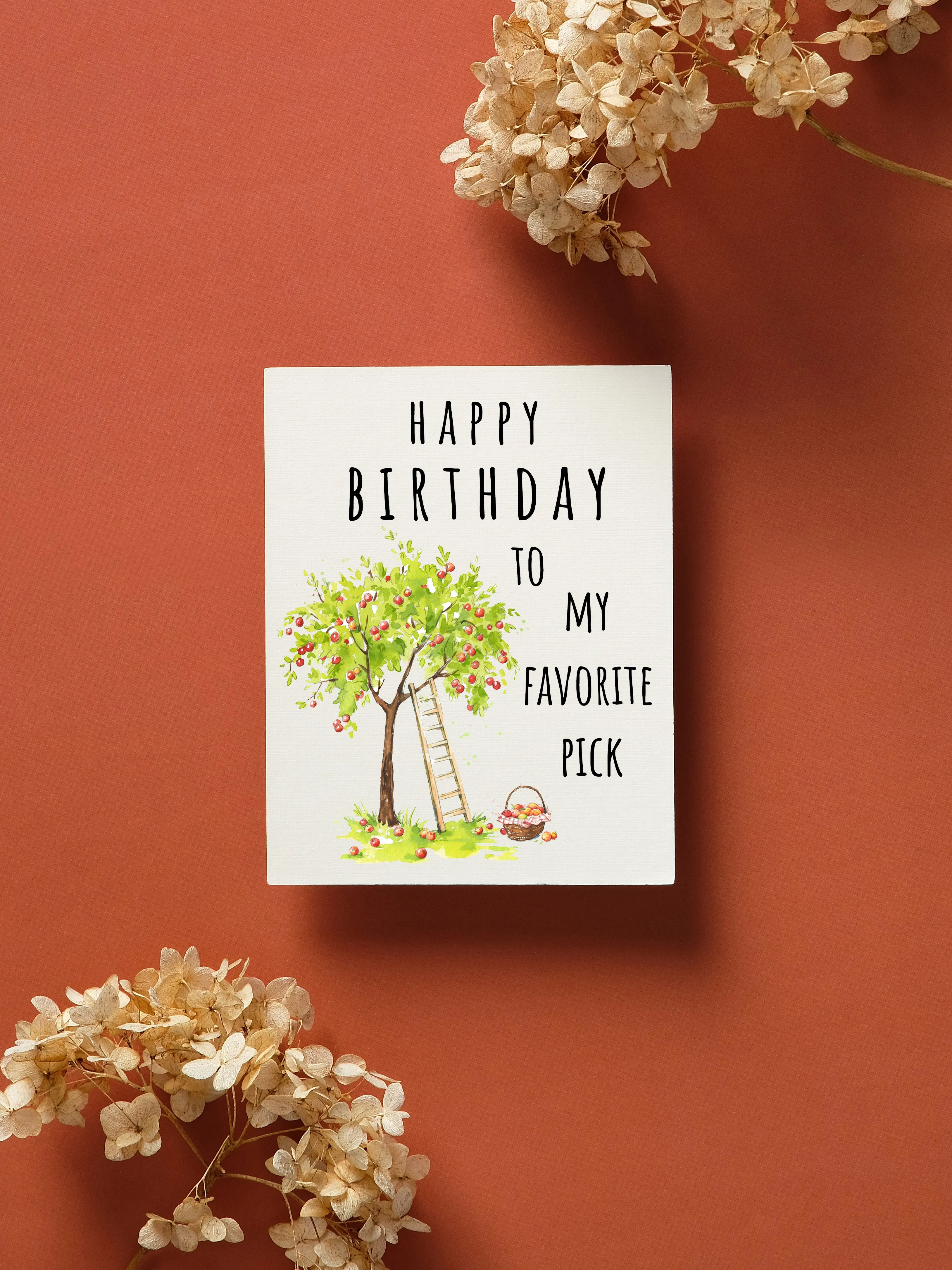 Happy Birthday Fall Apple Picking Card