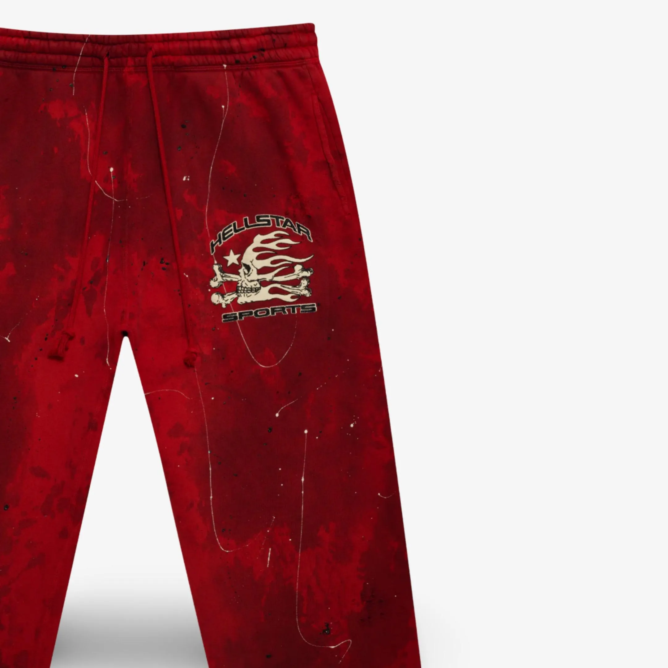 Hellstar Sports Sweatpants 'Skull' Red Tye-Dye SS24