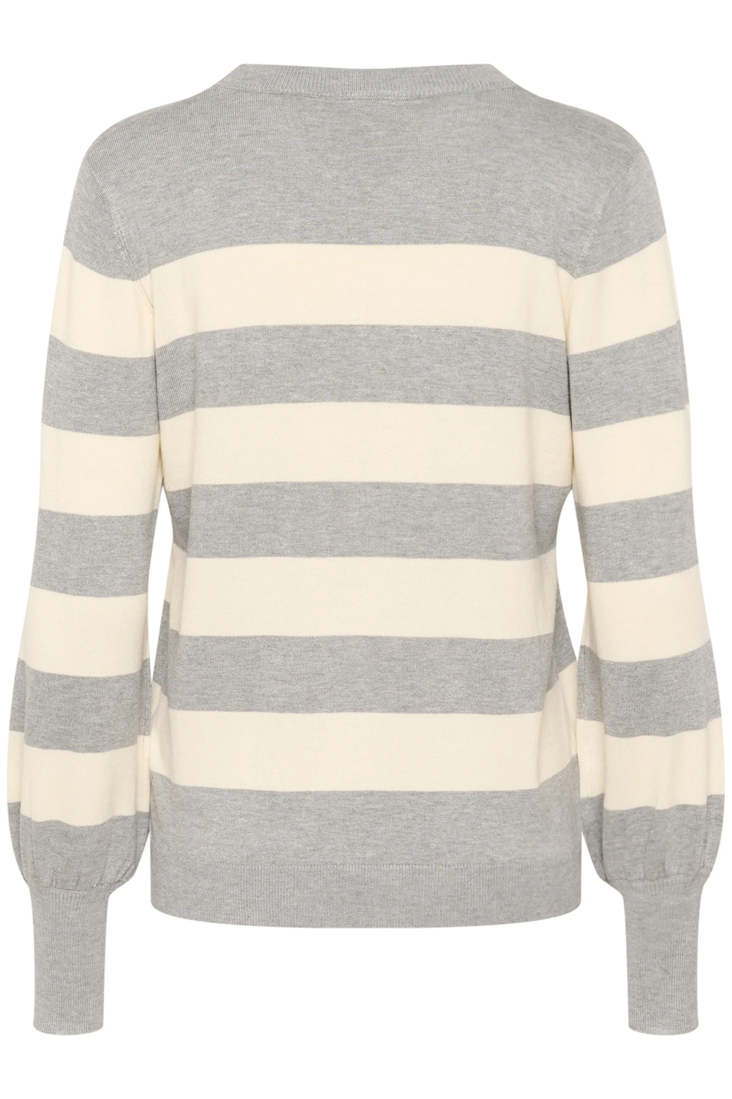 Kaffe KAlizza striped pullover grey/turtledove