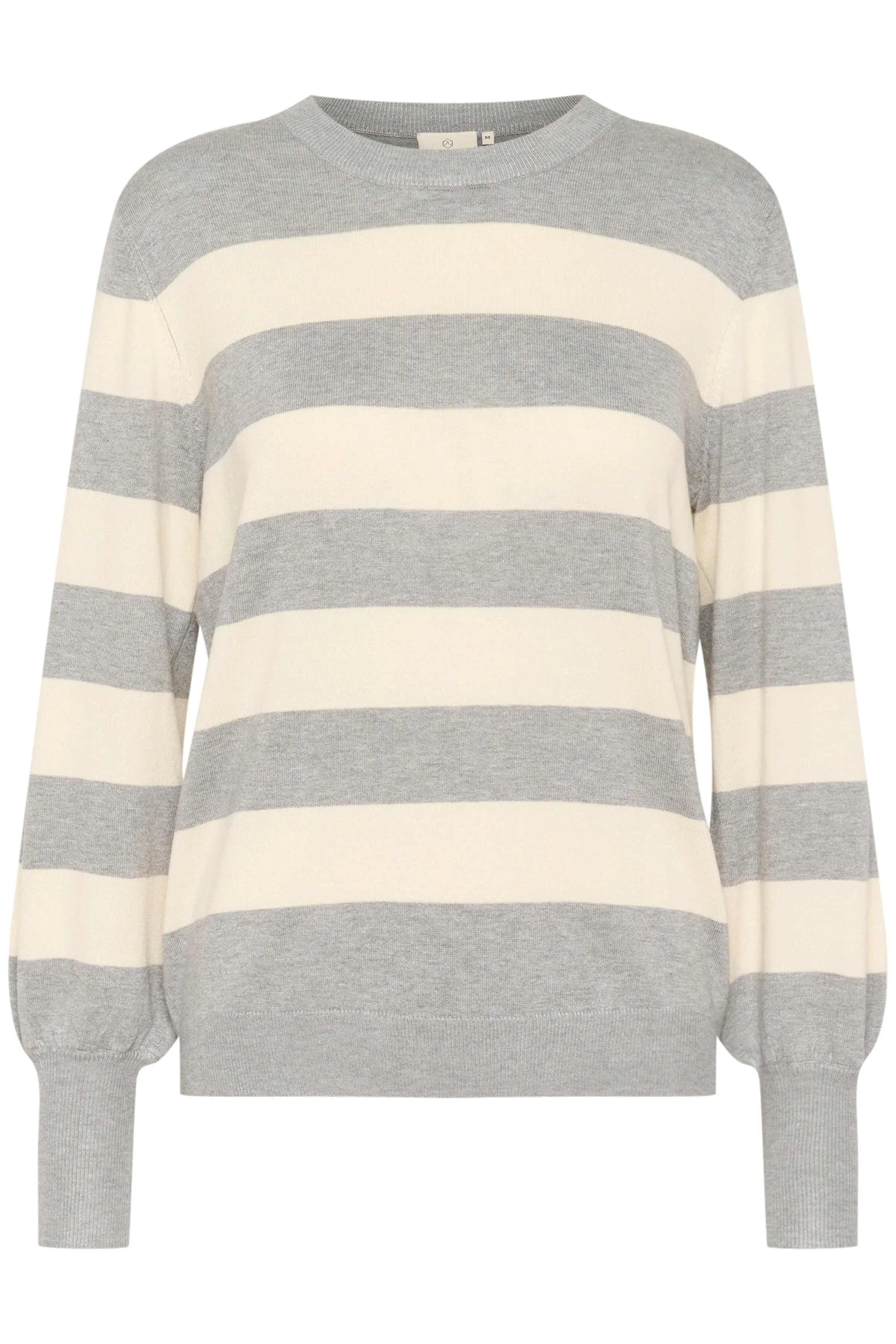 Kaffe KAlizza striped pullover grey/turtledove