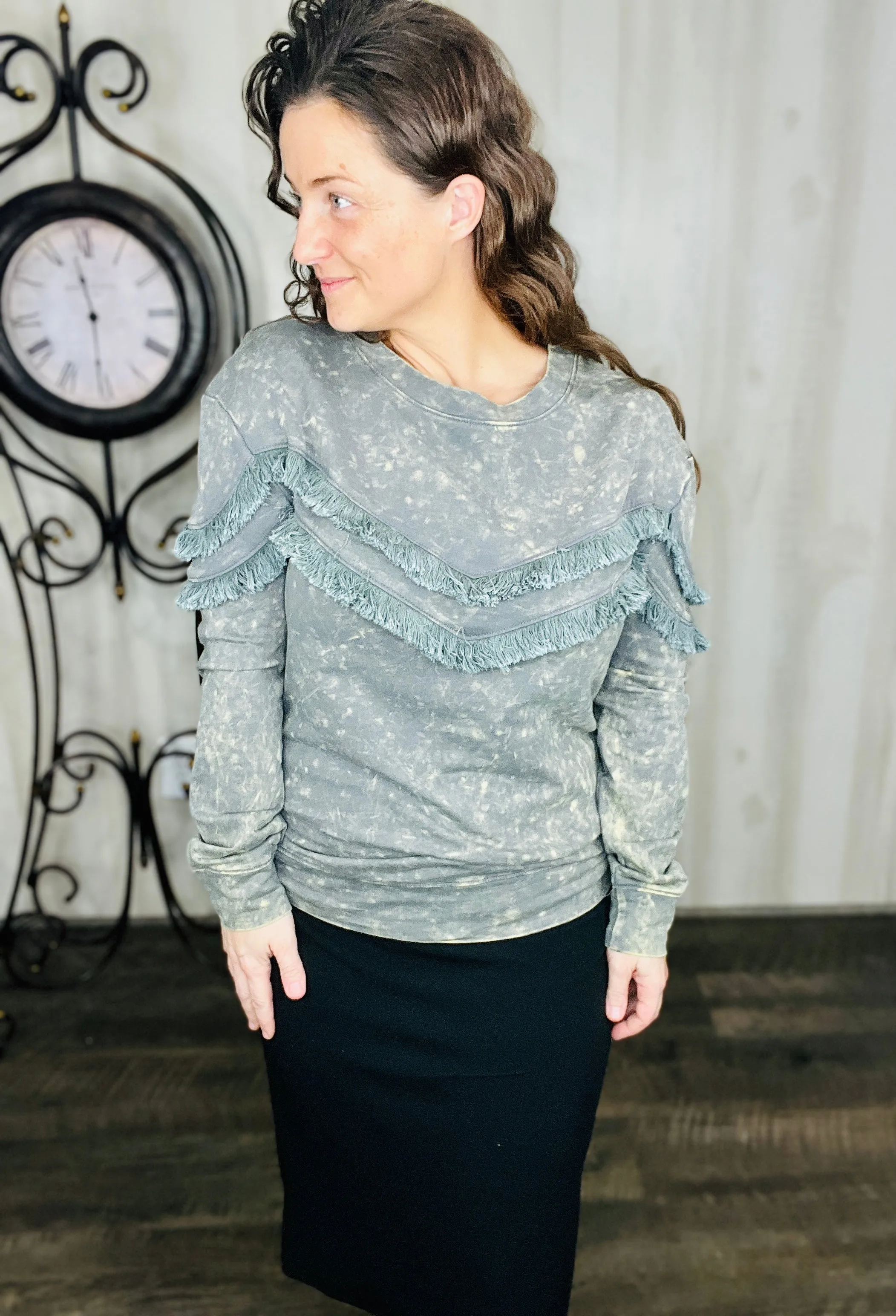 Mineral Wash Terry Pullover