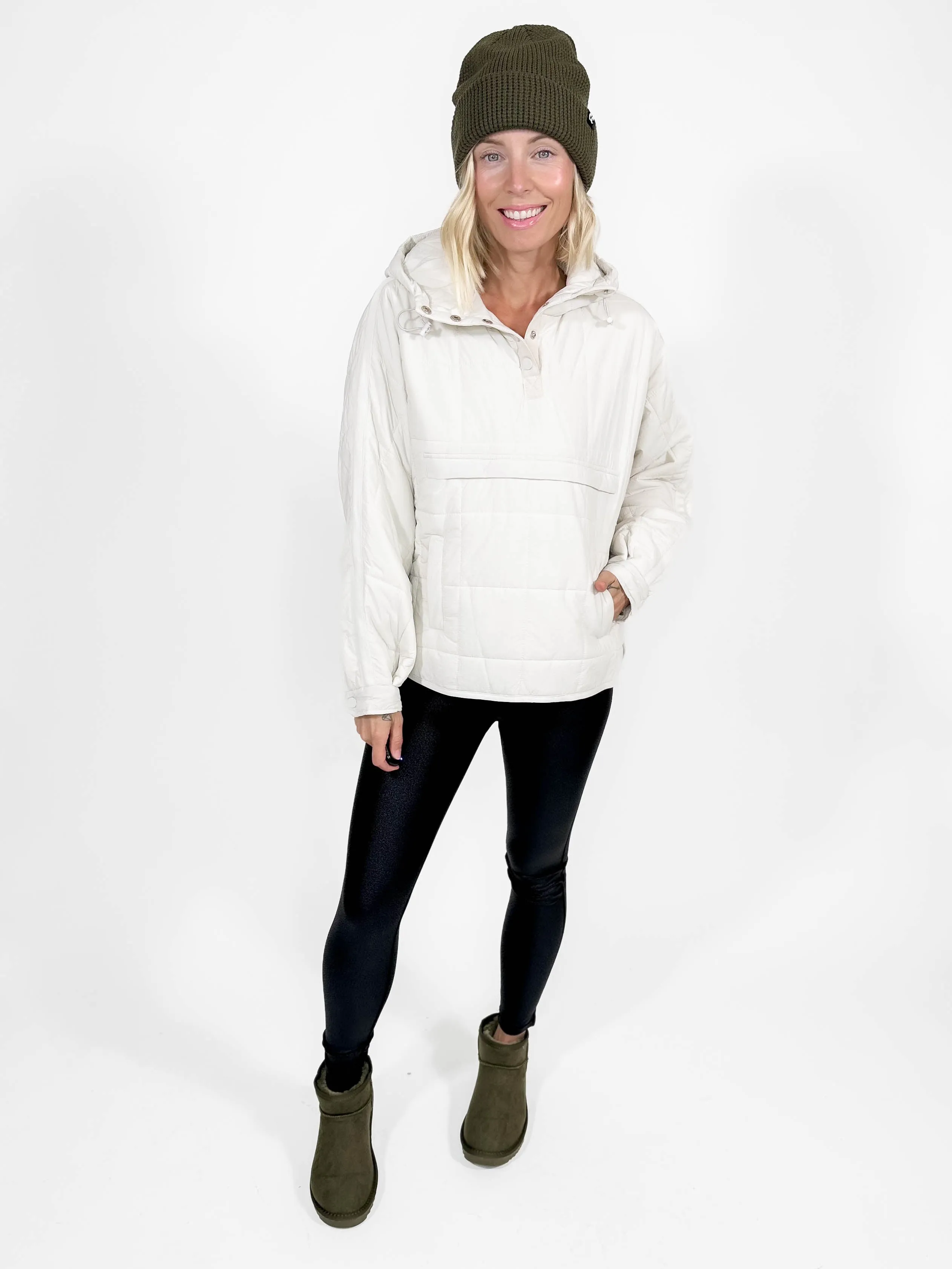 Misty Puffer Pullover- ECRU