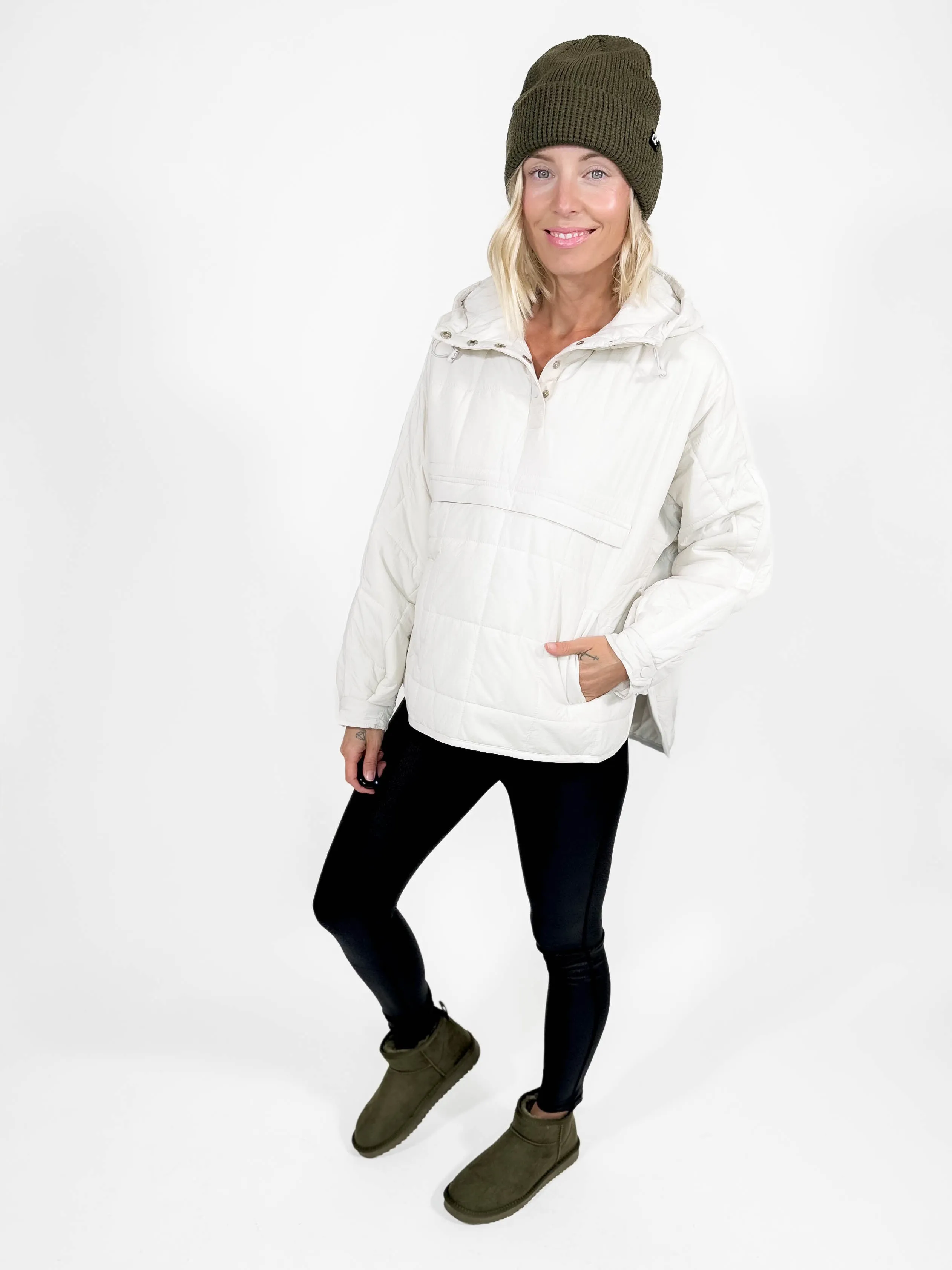 Misty Puffer Pullover- ECRU