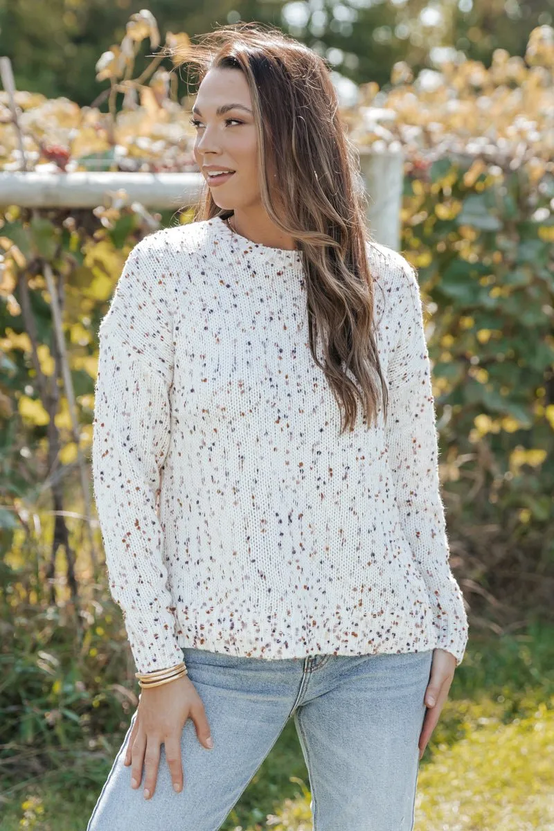 Multi Color Popcorn Pullover Sweater