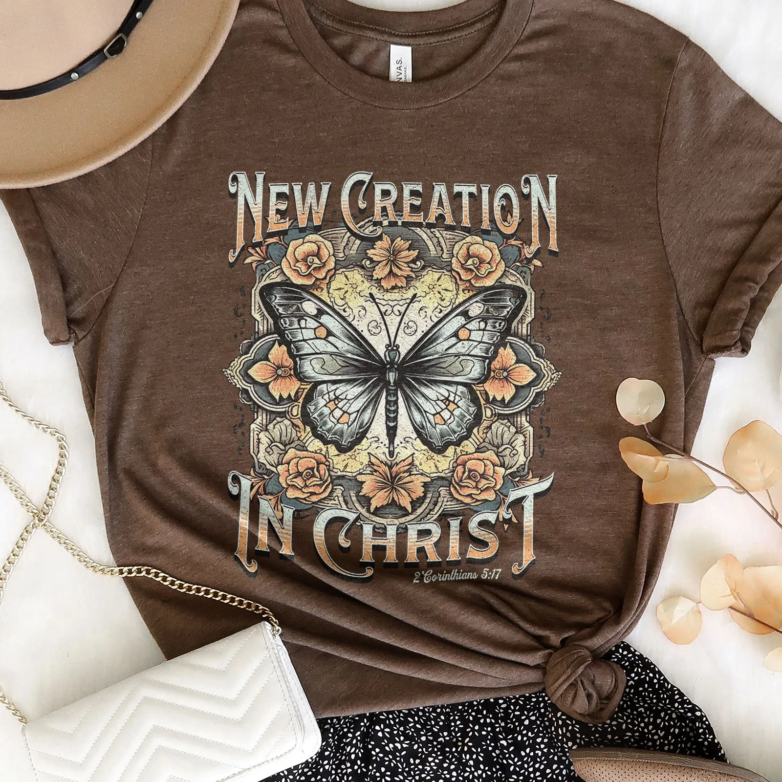 New Creation In Christ Autumn Butterfly Tee