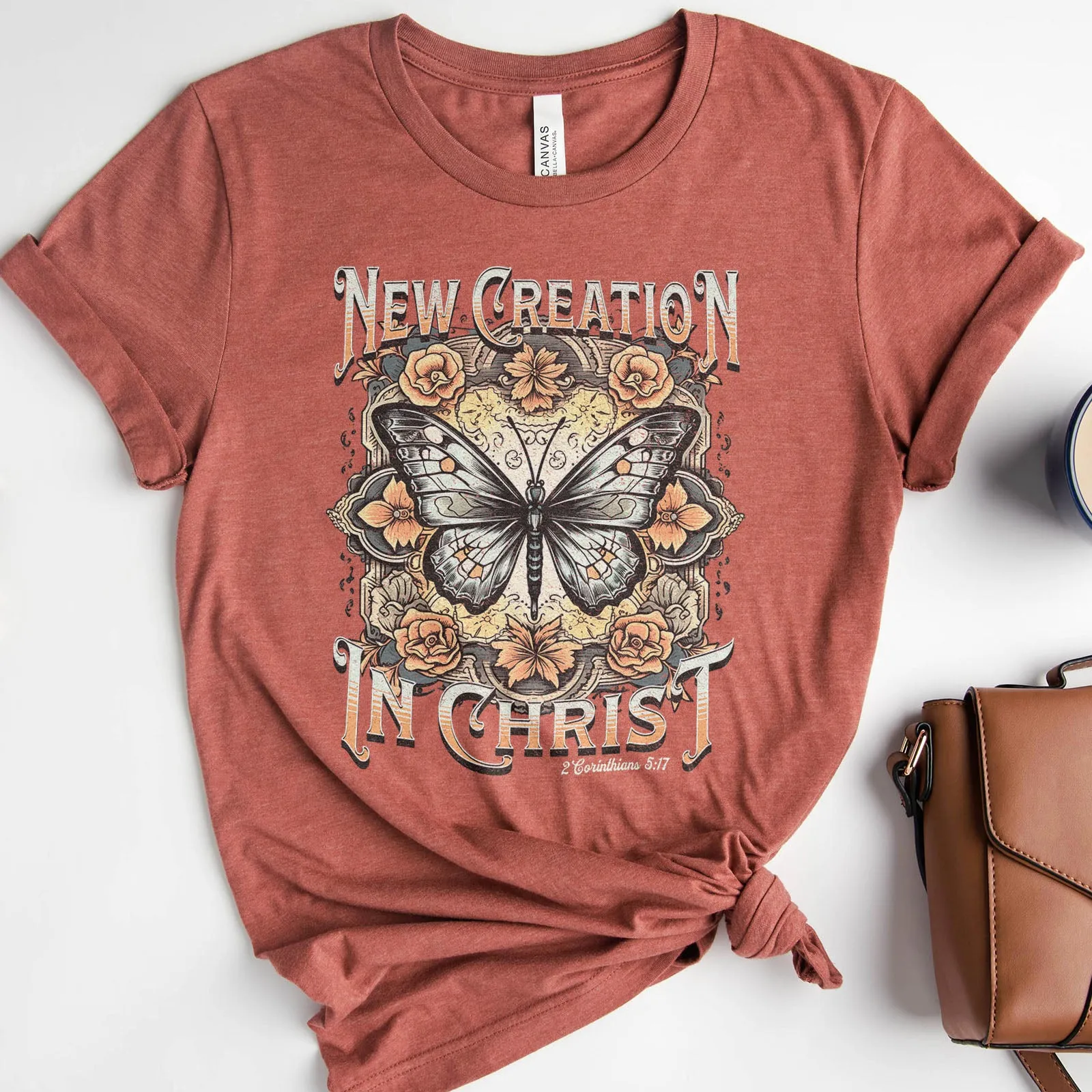 New Creation In Christ Autumn Butterfly Tee