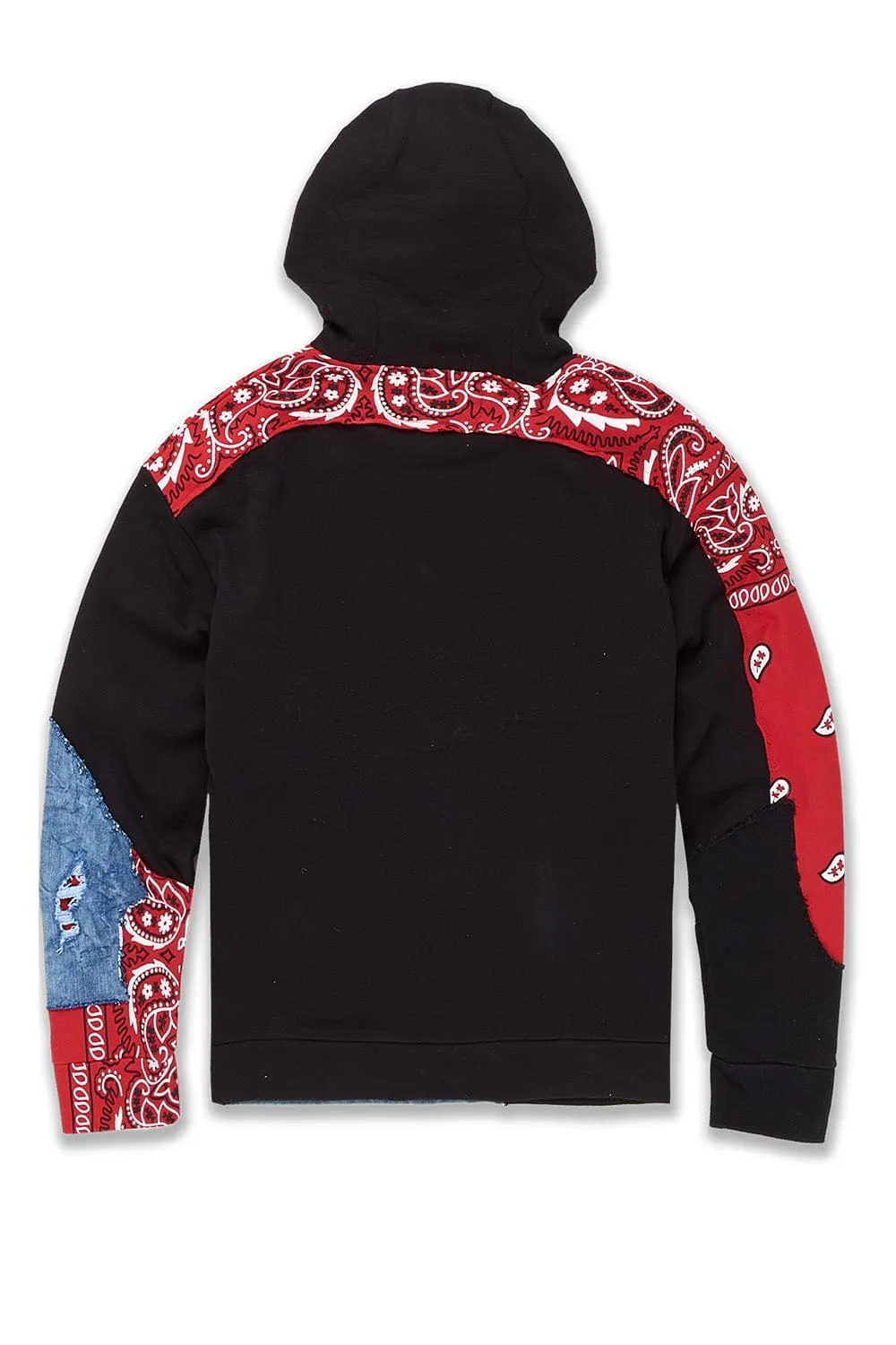 Paisley Pullover Hoodie (Crimson)