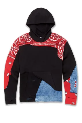 Paisley Pullover Hoodie (Crimson)