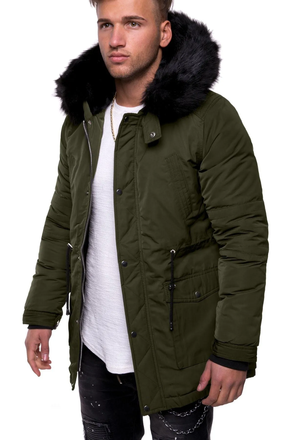 Parka Jacke Khaki 7132