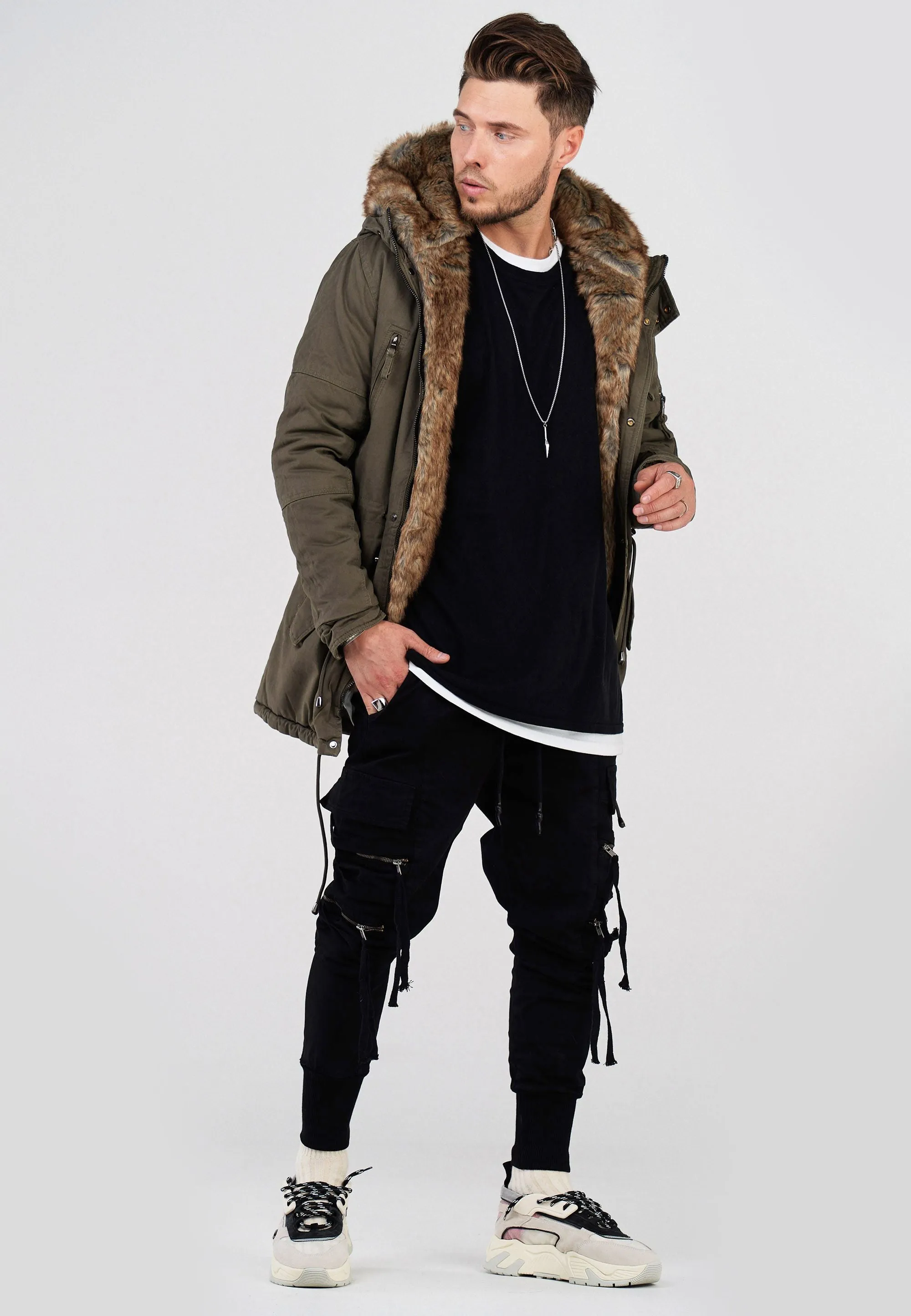 Parka Jacke Khaki Tyler