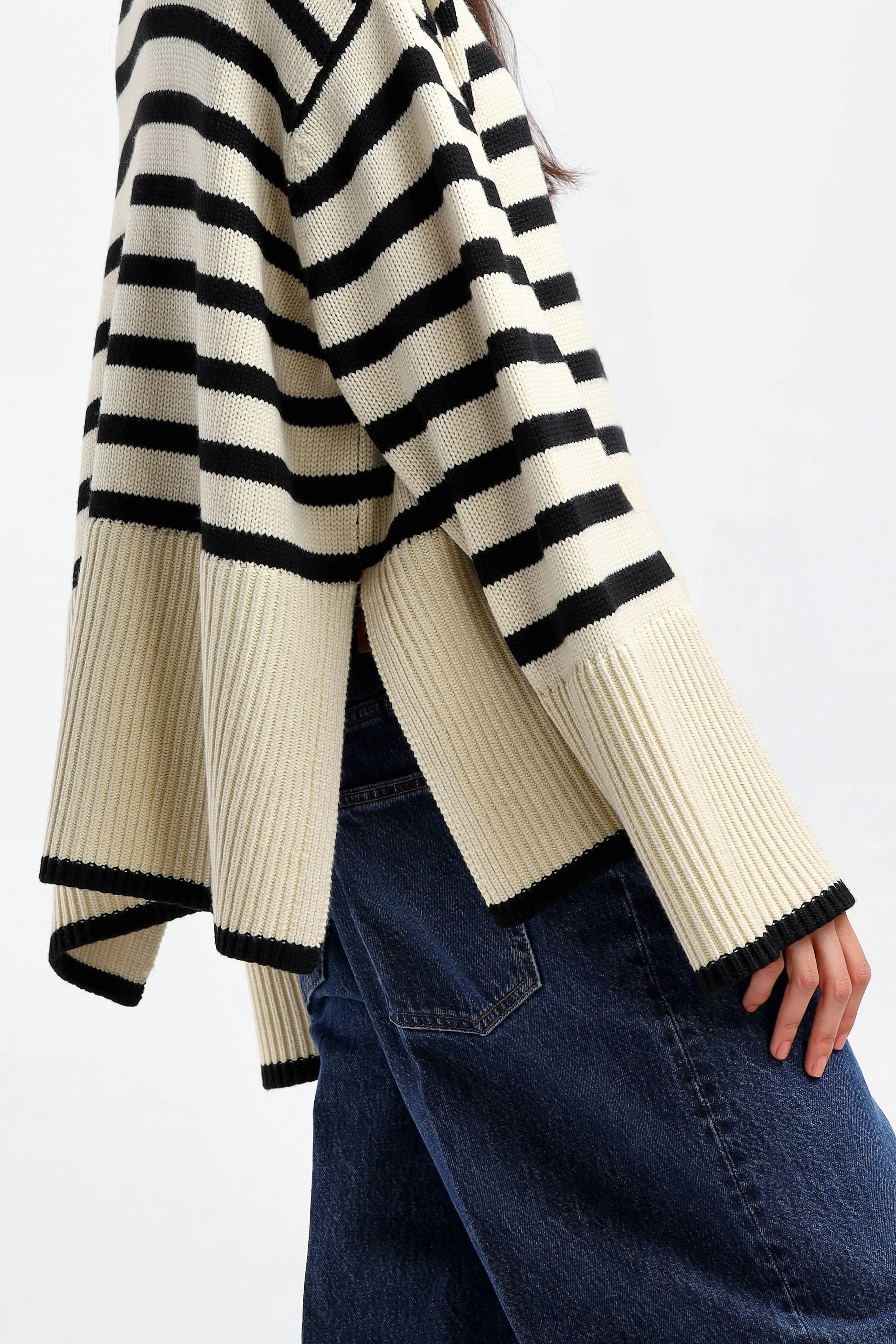 Pullover Signature Stripe in Light Sand