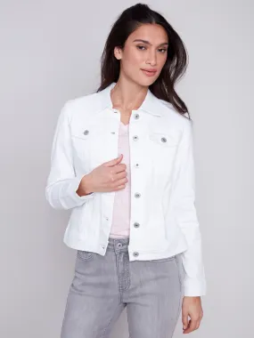 Stretch Denim Jacket - White