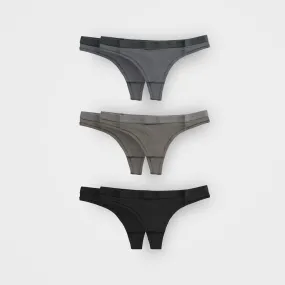 Women's Thong Underwear, 3 Colours - 6 Pack | TENCEL™ Lyocell