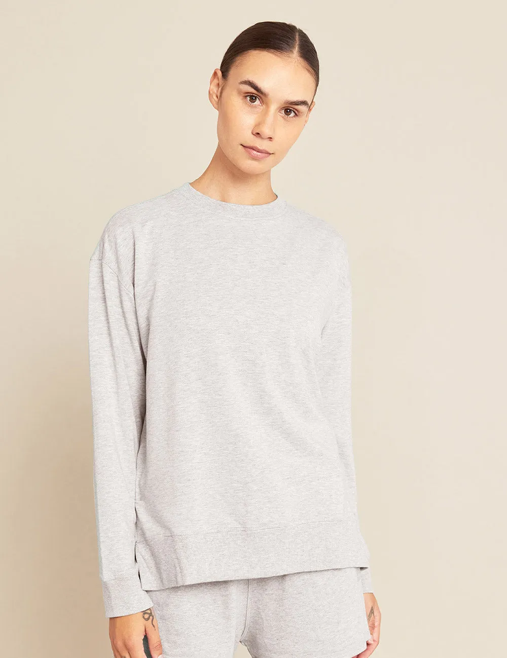 Women's Weekend Crew Pullover - Grey Marl